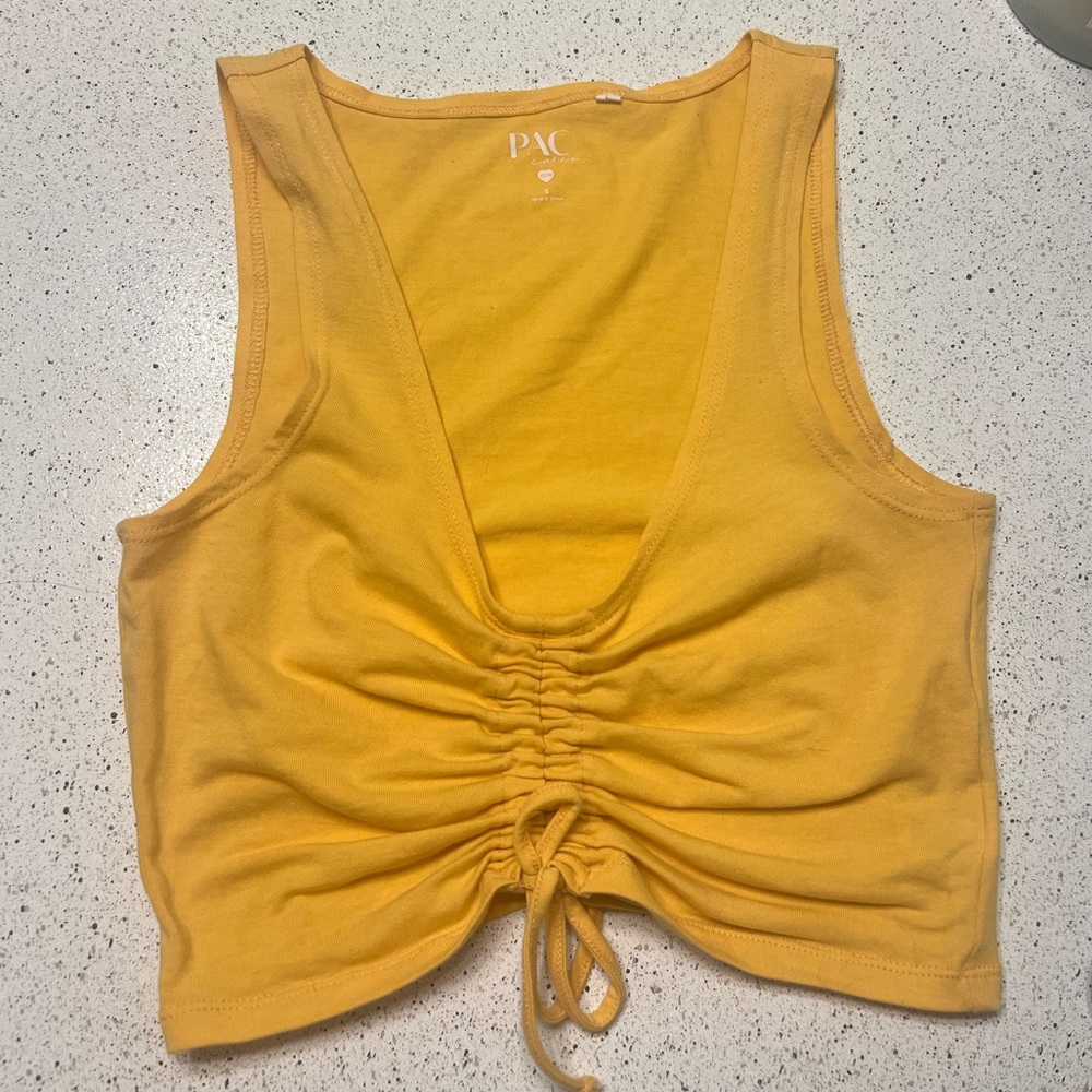 Yellow Summer Pacsun Crop top
